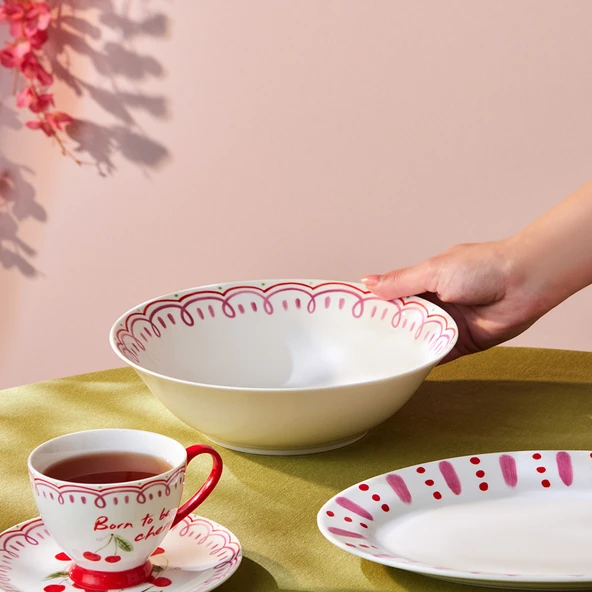 Karaca Cherry Time Salata Kasesi 23 cm - Resim 3