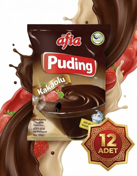 Afia Kakaolu Puding 12x125 Gr - Resim 6