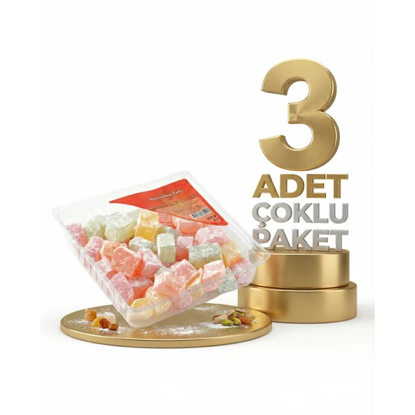 Abdurahman Tatlıcı Meyveli Çifte Kavrulmuş Lokum 3x150 Gr ürün görseli 1