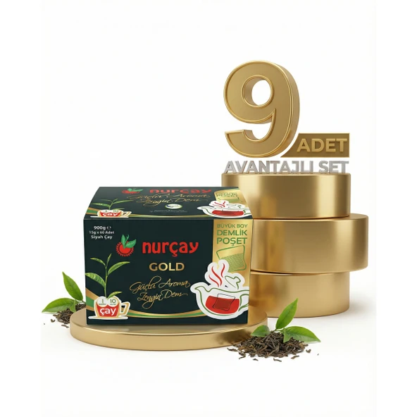Nurçay Demlik Kutu Gold 9x(15X60 GR) ürün görseli 1