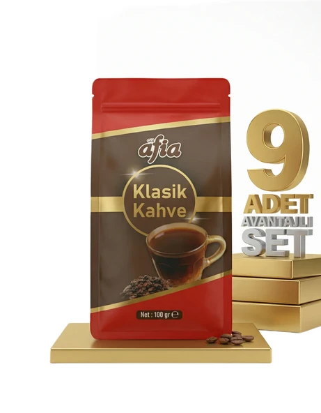 Afia Klasik Kahve 9x100 Gr - Resim 2