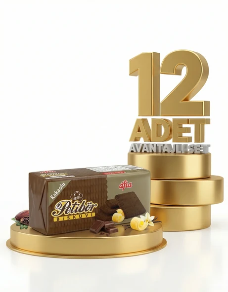 Afia Kakaolu Petibör Bisküvi 12x180 Gr ürün görseli 1