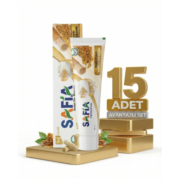 Safia Diş Macunu Misvak ve Propolis 15x60 ml - Resim 2