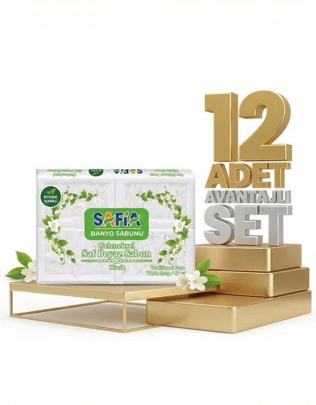 Safia Beyaz Banyo Sabunu 12x600 Gr ürün görseli 1