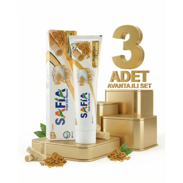 Safia Diş Macunu Misvak ve Propolis 3x100 ml - Resim 2