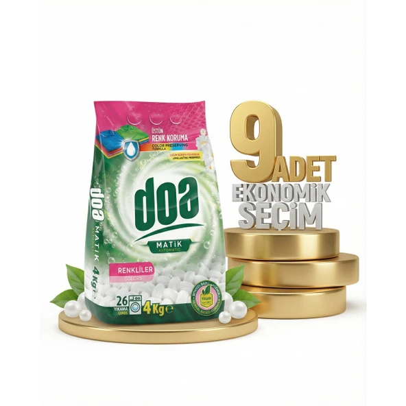 Doa Matik Deterjan Renkliler 9x4 Kg ürün görseli 1