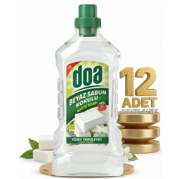 Doa Yüzey Temizleyici Beyaz Sabun 12x2,5 Lt ürün görseli 1