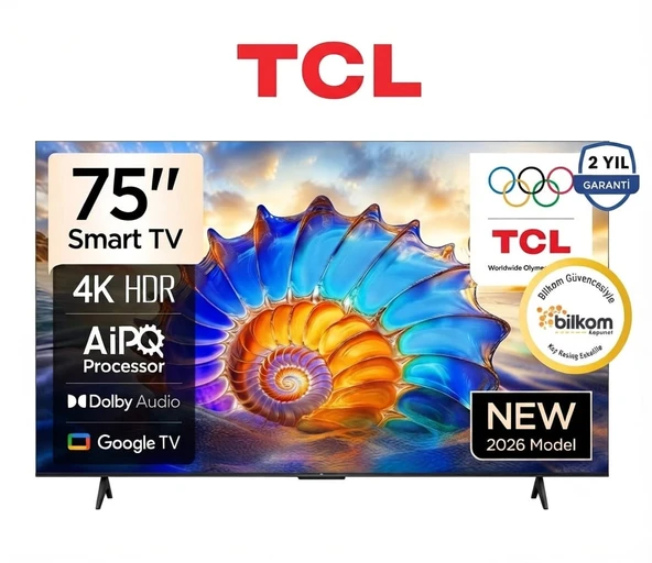 TCL 75 İNÇ 4K ULTRA HD GOOGLE TV 75V6D ürün görseli 1
