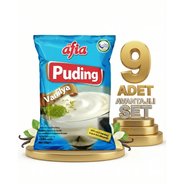 Afia Vanilyalı Puding 9x125 Gr ürün görseli 1