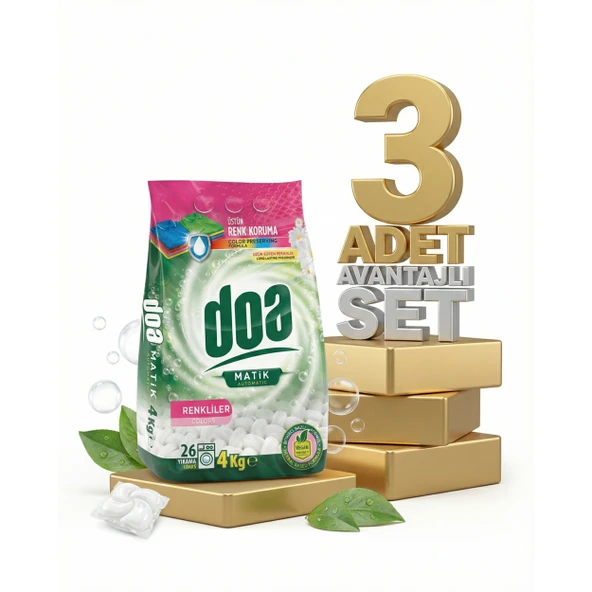 Doa Matik Deterjan Renkliler 3x4 Kg ürün görseli 1