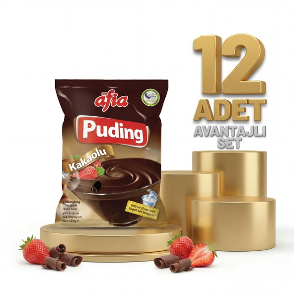 Afia Kakaolu Puding 12x125 Gr - Resim 3
