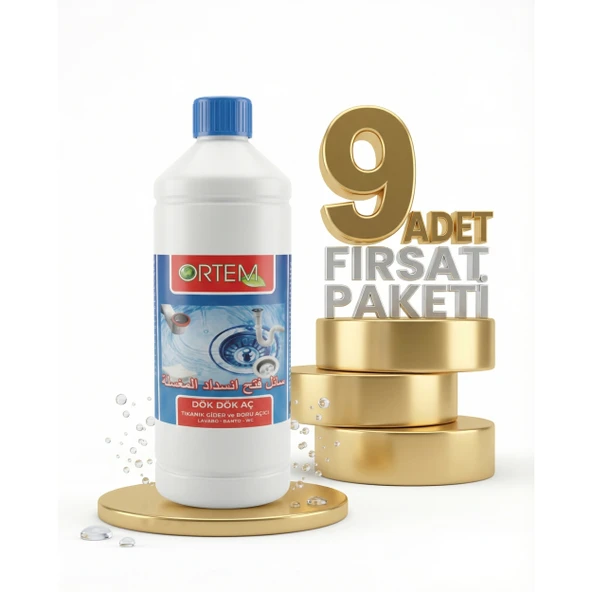 Ortem Sıvı Lavabo Açıcı 9x900 Gr ürün görseli 1