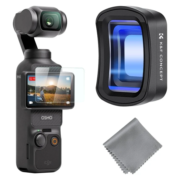 K&F Concept Osmo Pocket 3/4 Için Anamorfik Lens 1.2x (Ekran Koruyucu Hediyeli) ürün görseli 1
