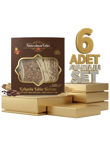 Abdurahman Tatlıcı Kakaolu Tahin Helvası 6x300 Gr ürün görseli 1
