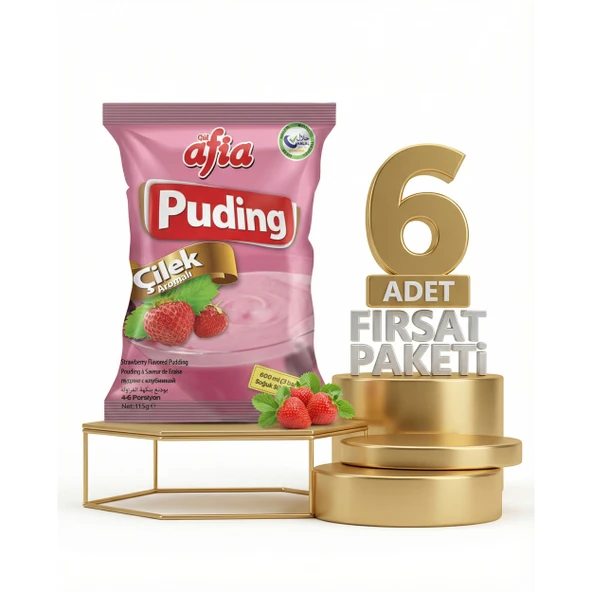 Afia Çilekli Puding 6x125 Gr - Resim 2
