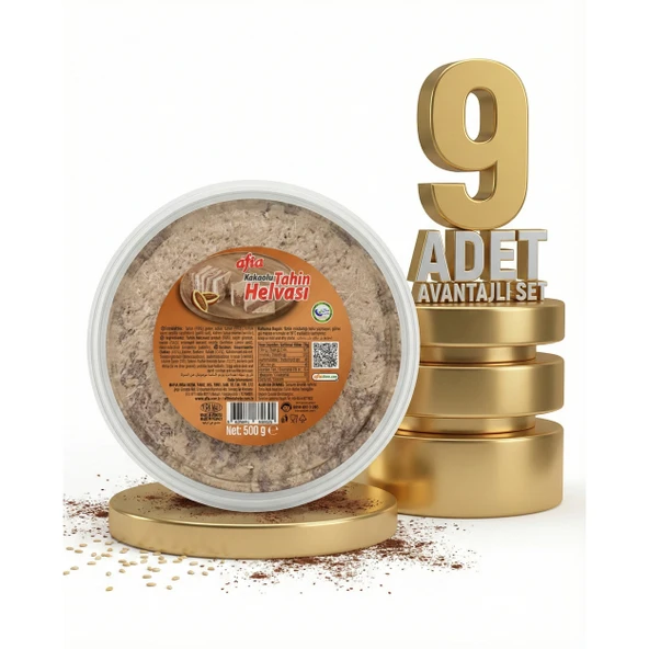 Afia Kakaolu Tahin Helvası 9x500 Gr ürün görseli 1