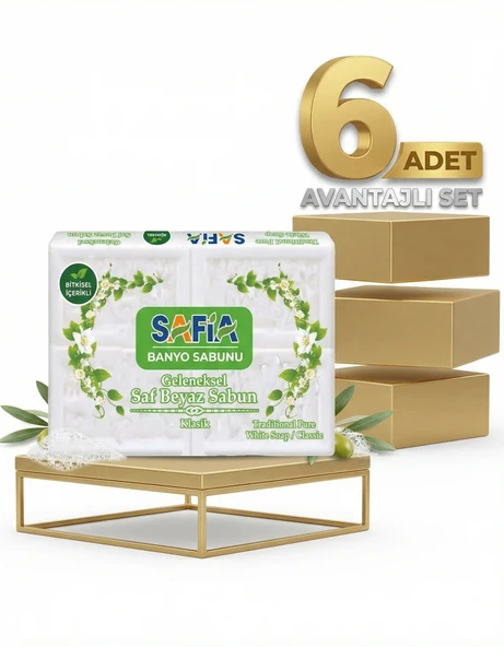 Safia Beyaz Banyo Sabunu 6x600 Gr ürün görseli 1