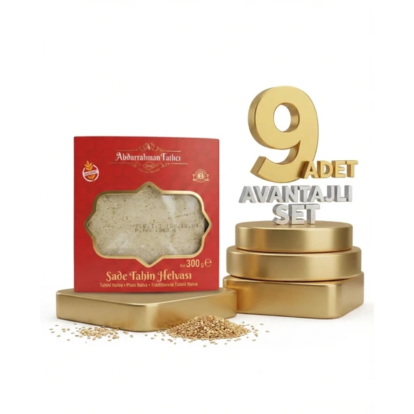 Abdurahman Tatlıcı Sade Tahin Helvası 9x300 Gr ürün görseli 1