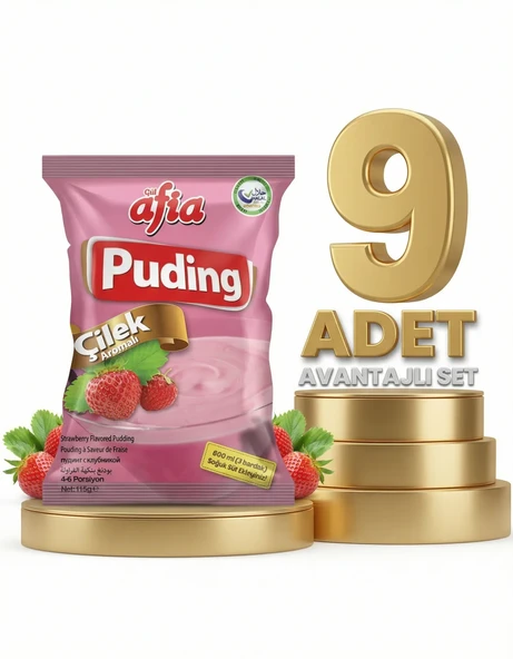 Afia Çilekli Puding 9x125 Gr - Resim 2