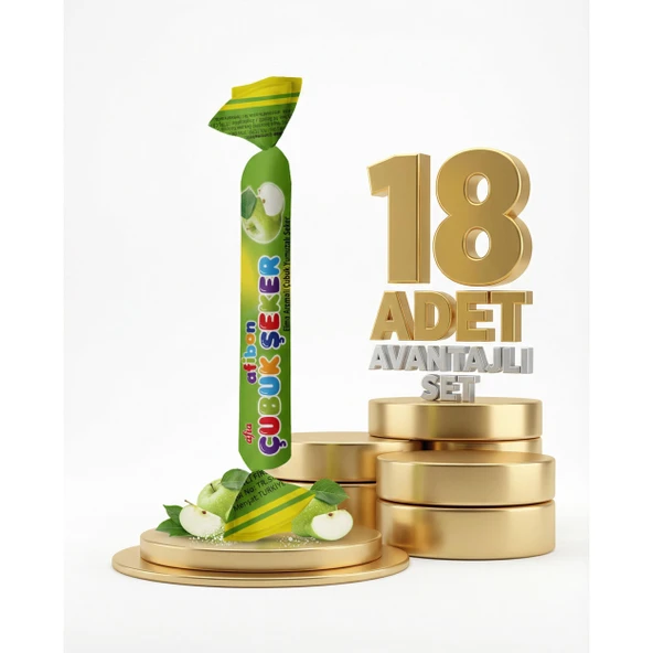 Afia Afibon Elmalı Çubuk Şeker 18x6,7 Gr ürün görseli 1