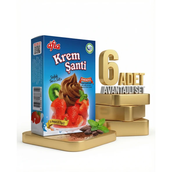 Afia Kakaolu Krem Şanti 6x150 Gr ürün görseli 1