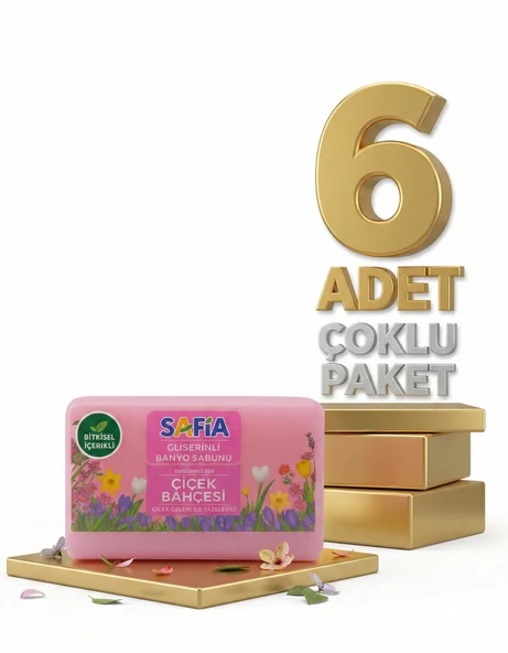 Safia Gliserinli Çiçek Bahcesi Banyo Sabunu 6x150 Gr ürün görseli 1