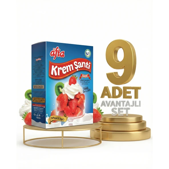 Afia Sade Krem Şanti 3x75 Gr(225 Gr) x 9 ürün görseli 1