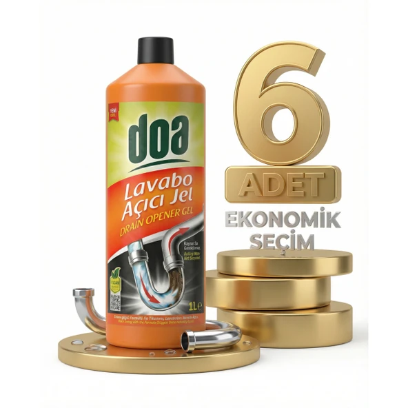 Doa Lavabo Açıcı Jel 6x1000 Ml ürün görseli 1