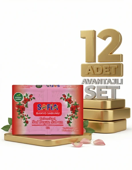 Safia Gül Banyo Sabunu 12x600 Gr ürün görseli 1