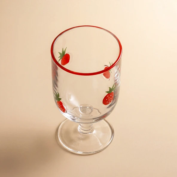 Karaca Strawberry Kadeh 390 ml Kırmızı - Resim 3