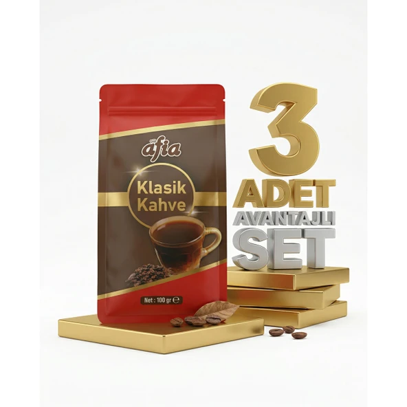 Afia Klasik Kahve 3x100 Gr - Resim 2