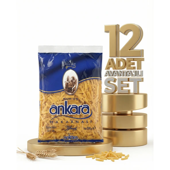 Ankara Erişte Makarna 12x500 Gr ürün görseli 1