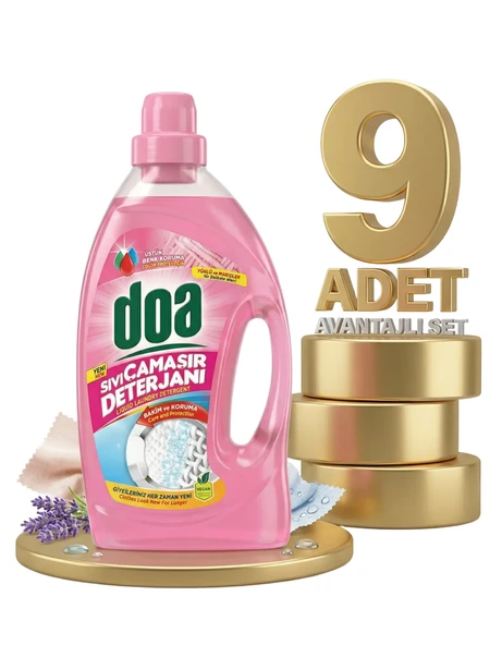 Doa Sıvı Çamaşır Detarjanı Yünlü Ve Narinler 9x2700 Ml ürün görseli 1