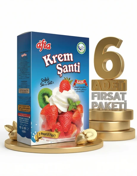 Afia Sade Krem Şanti 6x150 Gr ürün görseli 1