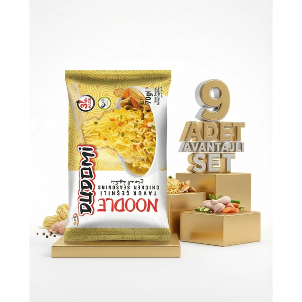 Dudomi Tavuk Çeşnili Noodle 9x70 Gr ürün görseli 1