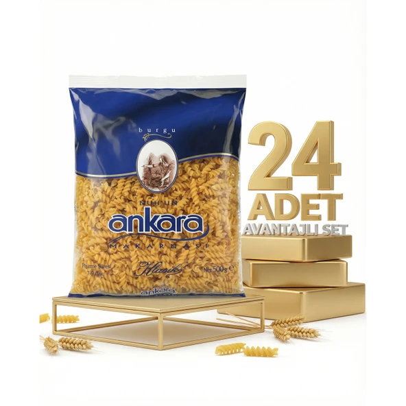 Ankara Burgu Makarna 24x500 Gr ürün görseli 1