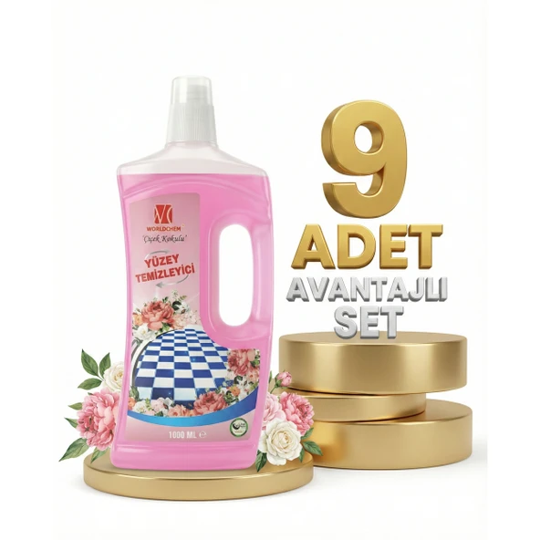 Worldchem Yüzey Temizleyici 9x1000 Ml ürün görseli 1