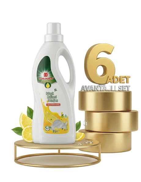 Worldchem Bulaşık Makine Deterjanı 6x2 Lt - Resim 2