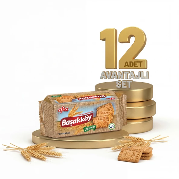 Afia Başakköy Tam Buğdaylı Bisküvi 12x110 Gr ürün görseli 1