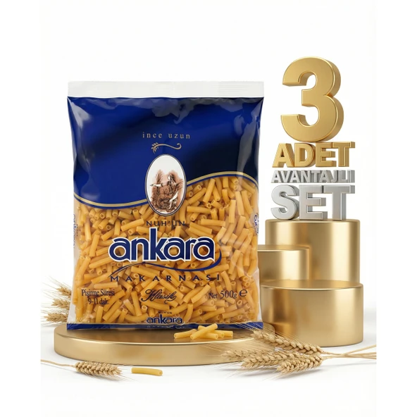 Ankara İnce Uzun Makarna 3x500 Gr ürün görseli 1