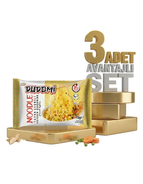 Dudomi Tavuk Çeşnili Noodle 3x70 Gr ürün görseli 1