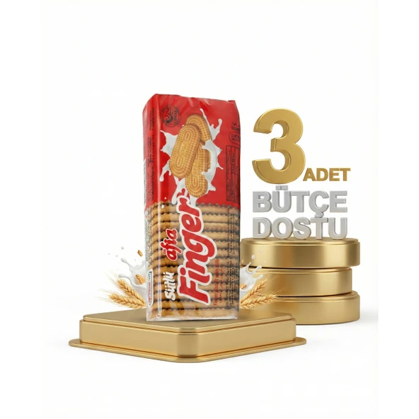 Afia Sütlü Finger Bisküvi 3x140 Gr - Resim 2