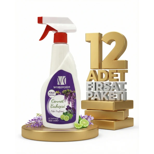 Worldchem Oda Parfümü Cennet Bahçesi 12x500 Ml ürün görseli 1