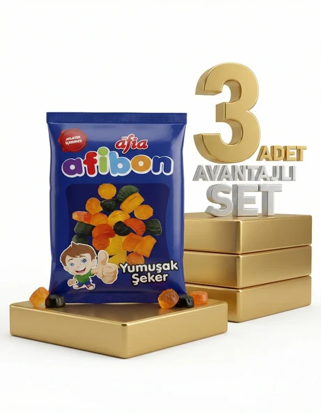 Afia Afibon Yumuşak Şeker 3x80 Gr ürün görseli 1