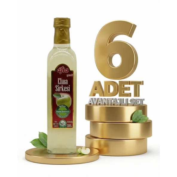Afia Elma Sirkesi Cam Şişe 6x500 Ml ürün görseli 1