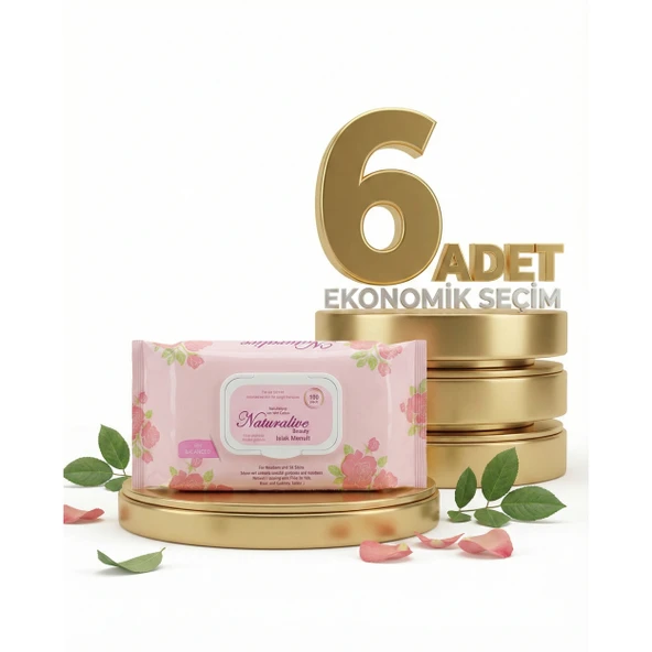 Naturalive Islak Mendil Yenidoğan Ve Tüm Ciltler x6 ürün görseli 1