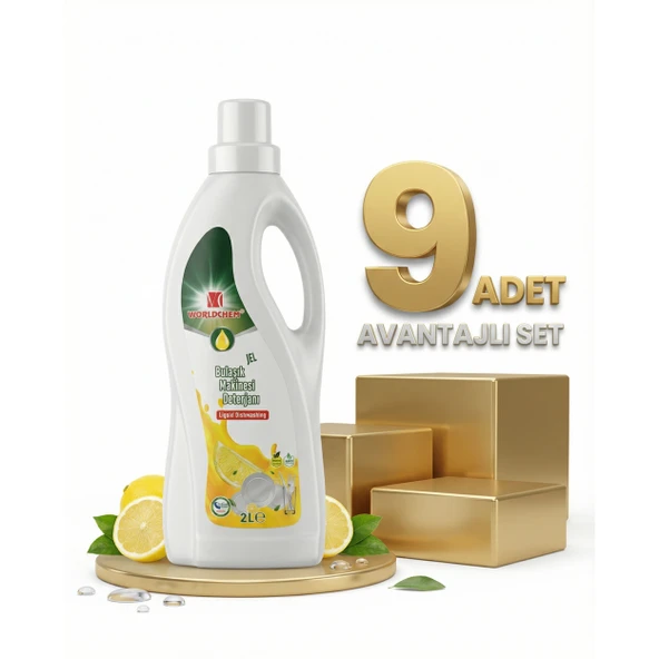 Worldchem Bulaşık Makine Deterjanı 9x2 Lt - Resim 2