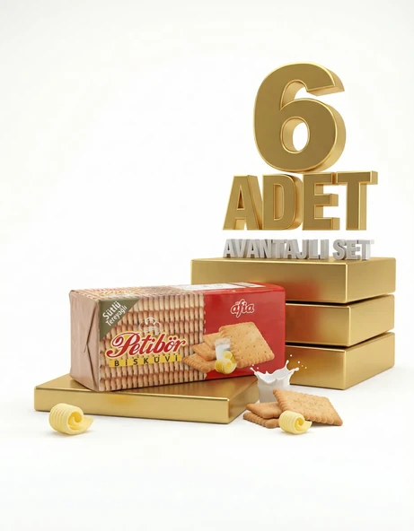 Afia Sade Petibör Bisküvi 6x180 Gr ürün görseli 1