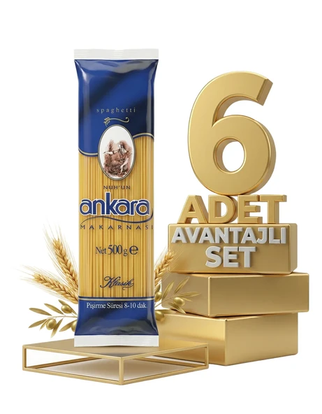Ankara Spaghetti Makarna 6x500 Gr - Resim 2
