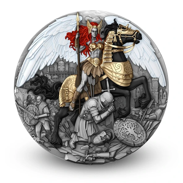 AgaKulche Savaşçı Kızıl Valkyrie Gümüş Sikke Coin ürün görseli 1